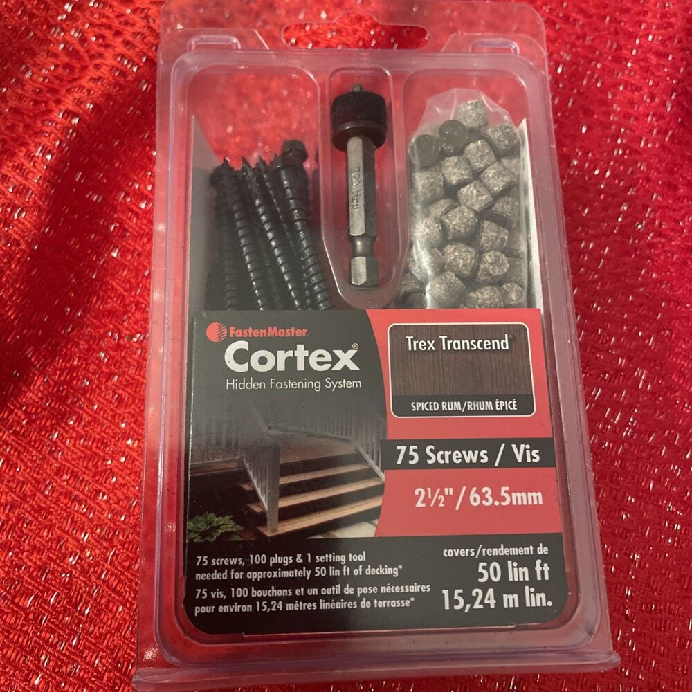 FastenMaster FMCTX-TX75TSSR Cortex Trex Transcend 75 Screws  Spiced Rum, 2-1/2”